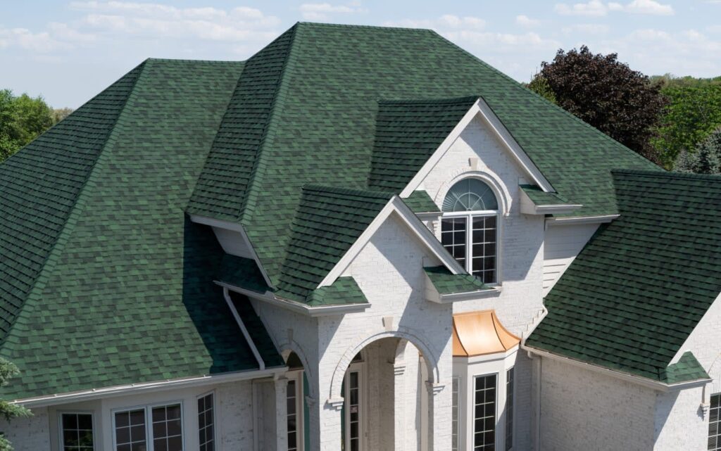 Chateau Green Duration Shingle Owens Corning on a Home