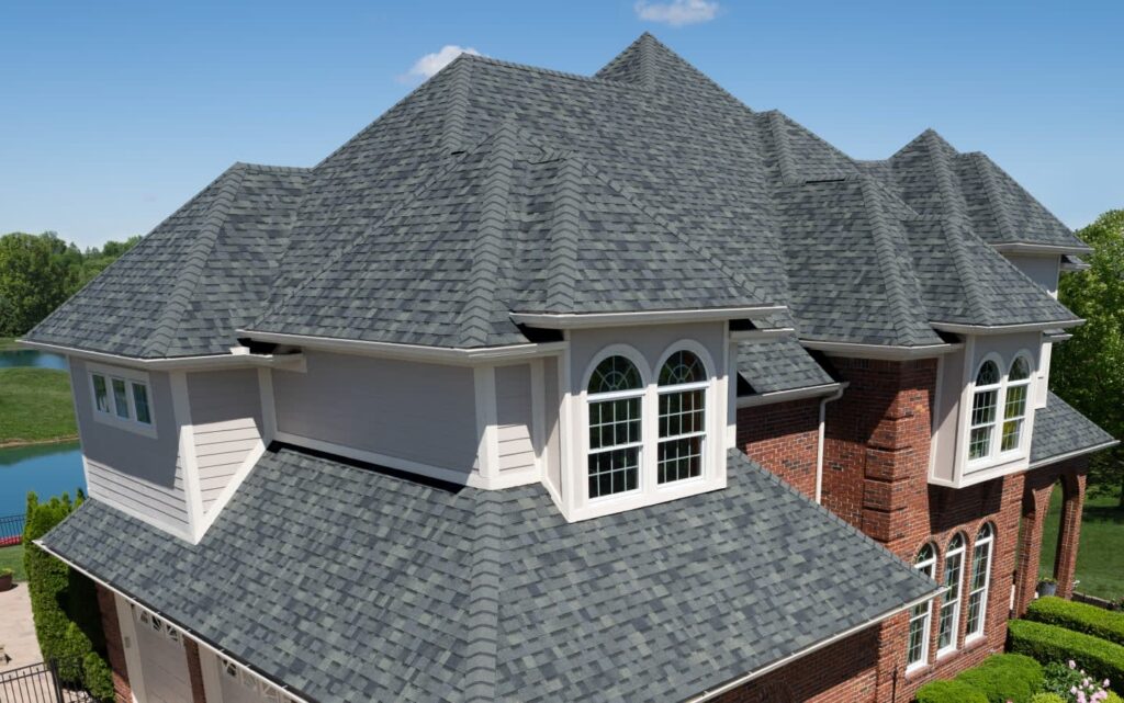 Estate Gray Duration Shingle Owens Corning on a Home