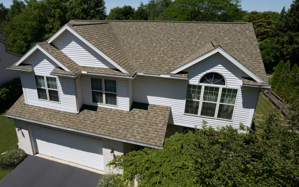 Sand Castle Duration Shingle Owens Corning on a Home