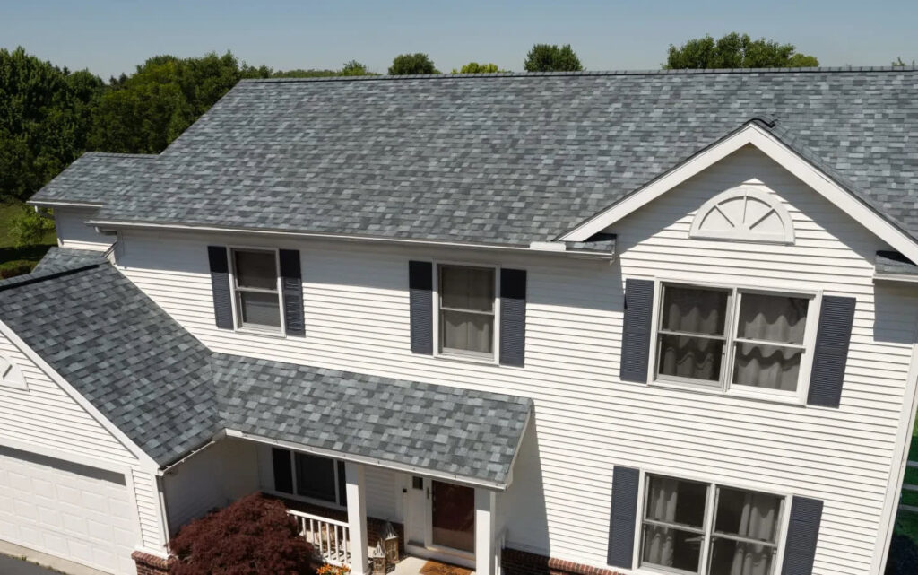 Slatestone Gray Duration Shingle Owens Corning on a Home