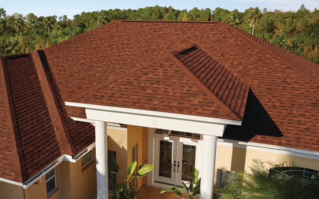 Terra Cotta Duration Shingle Owens Corning on a Home